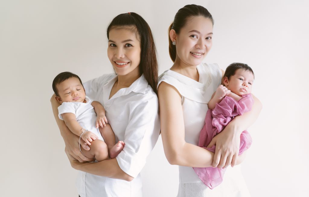 Newborn care support provided by a nanny agency in Singapore for multiple infants